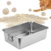 FewNvWa Open Cat Litter Box for Pets, Suitable for All Cat Breeds, L view 2