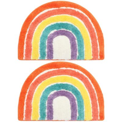 BESPORTBLE 2-Pack Cat Litter Mats, Litter Box Liners and Pet Mats for Food and Water