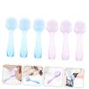 6 Manual Facial Cleansing Brushes with Handles view 3