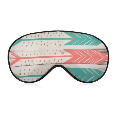 Coral and Teal Arrows Sleep Mask