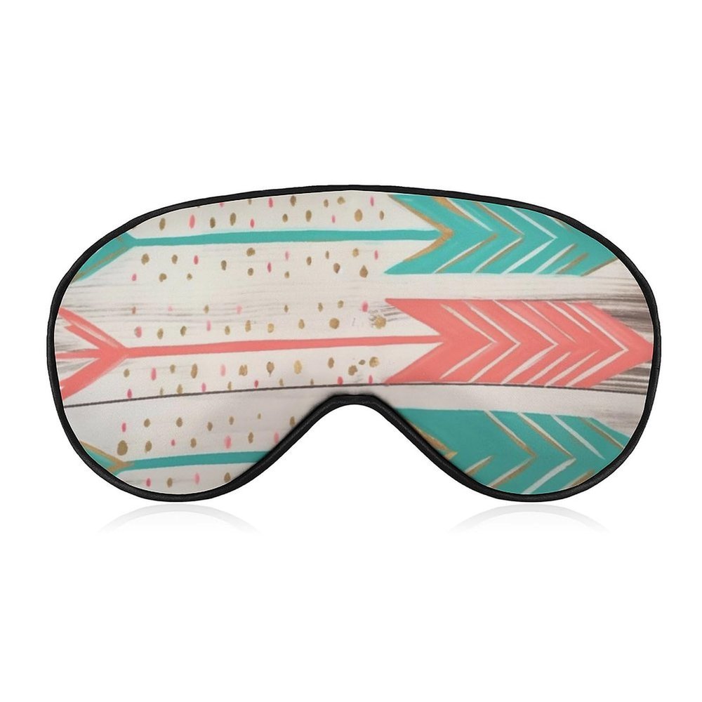 Coral and Teal Arrows Sleep Mask