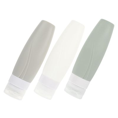 VINTORKY 3-Pack Refillable Silicone Travel Bottles, 90 ml