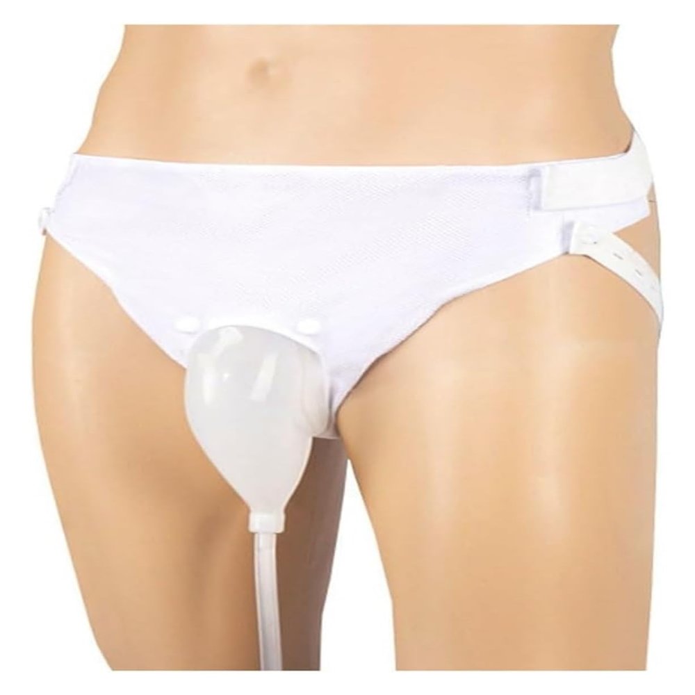 Urine Bag Underwear with 2 Bags, Reusable Silicone Urinal