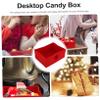 Lurrose 2-Pack Red Fabric Valentine’s Day Candy Gift Boxes view 2