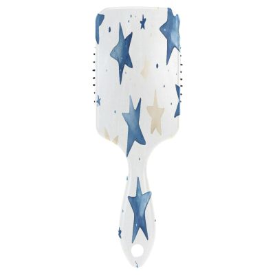 Watercolor Stars White Hair Massage Brush, Antistatic Women's Comb, Travel Hair Brush
