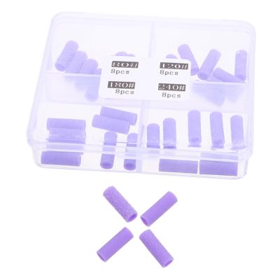 VINTORKY 32-Piece Purple Sanding Bands for Nail Drill