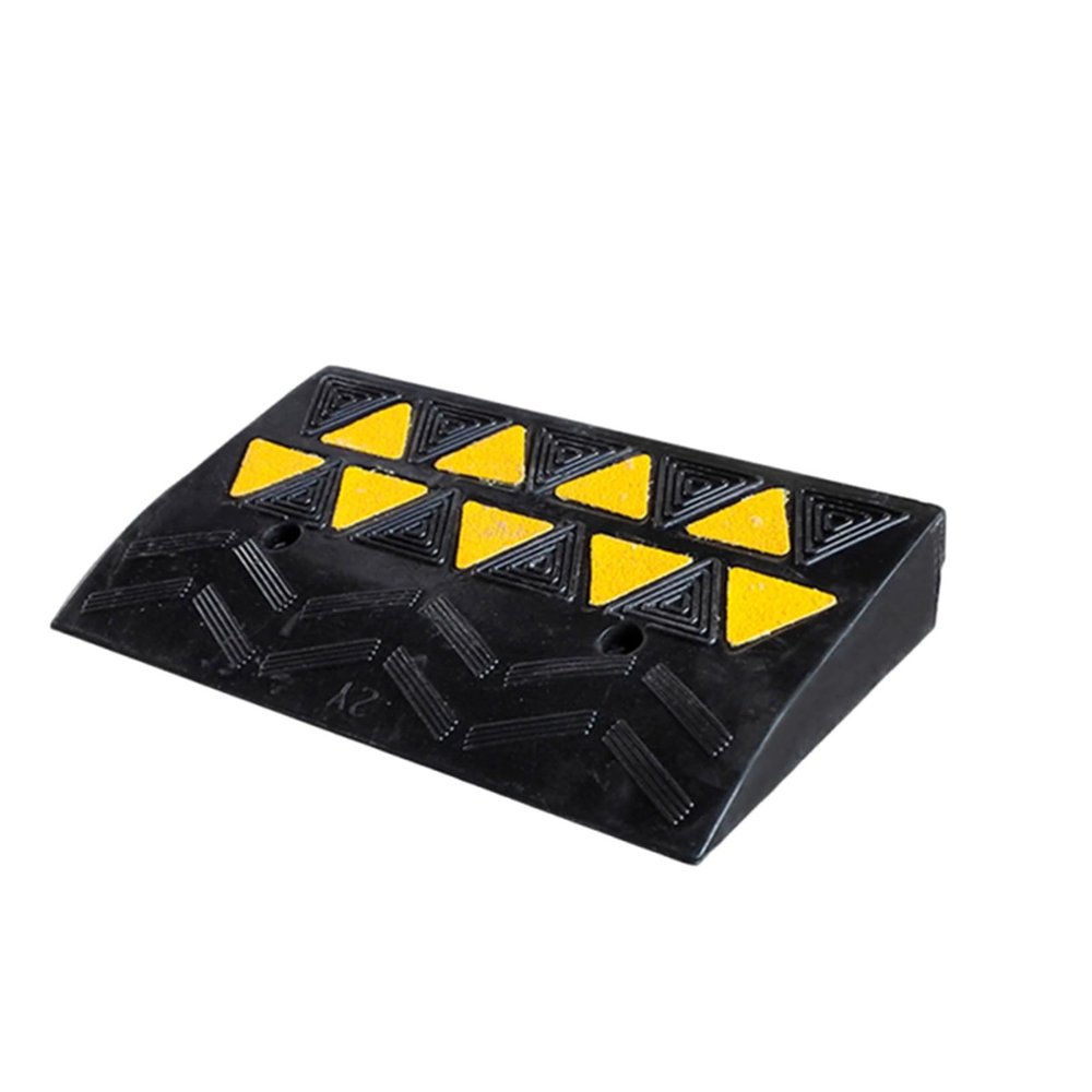 Generic Rubber Curb Ramp, Non-Slip Threshold Ramp, 50 x 28 x 8 cm