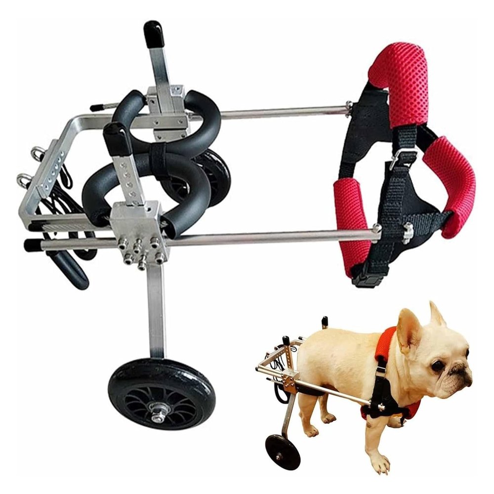 HEIDOUOZ Dog Wheelchair, 2-Wheel Cart for Dogs with Hind-Leg Disabilities, Size XS LW