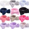UYFRD Women's Headband with Solid Bow, Coral Fleece, Makeup, Spa, Washing, Face, Turban, Head Wrap, Girls, Hair Towel, Accessory, Headband, Hair Ties (Purple) view 2