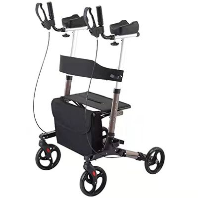 Deluxe Lightweight Folding Rollator Walker with 4 Wheels