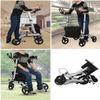 Deluxe Lightweight Folding Rollator Walker with 4 Wheels view 2