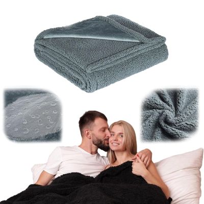 Waterproof Love Blanket for Bedtime, Double Flannel Cotton and Sherpa, Black XS (20 x ...)