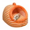woxefo Mini Plush Pet Bed, Semi-Enclosed, Orange, XL view 1