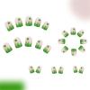 24-Piece St. Patrick’s Day Press-On Nails, Green Clover, Short Coffin Style view 4