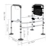 Adjustable-Height and Width Toilet Seat Riser for Seniors with Storage Bag view 3