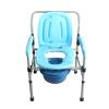Height-Adjustable Commode Chair with Bucket, Seat and Lid view 1