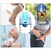 Height-Adjustable Commode Chair with Bucket, Seat and Lid view 2