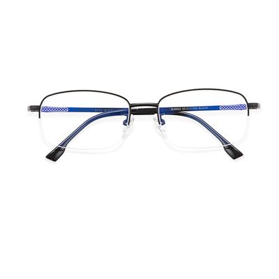 JIETIAN Men's Pure Titanium Blue-Light-Blocking Reading Glasses, Black, +1.0