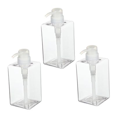 FOMIYES 3-Pack 450 ml Refillable PETG Pump Bottles