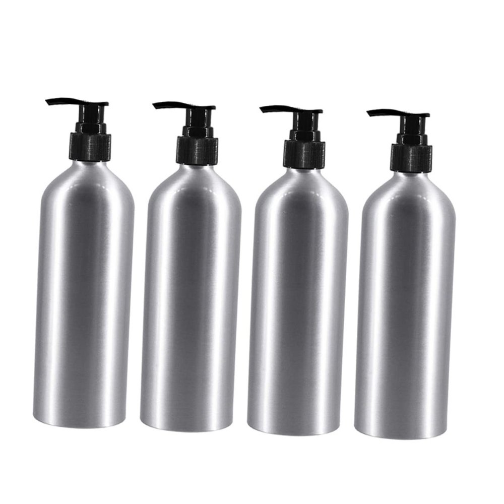 Alipis 4-Pack 250 ml Aluminum Liquid Bottles with Pump Heads