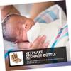 Wooden Glass Keepsake Bottle for Umbilical Cords, Baby Hair, and Baby Teeth view 4