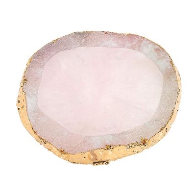 Resin Nail Art Palette, Professional Color Mixing Palette for DIY Manicures, Gold Rim for Mixing Nail Art Colors