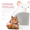 Yardwe Ceramic Pet Nest for Small Animals, Cooling White Ceramic Hamster House view 3