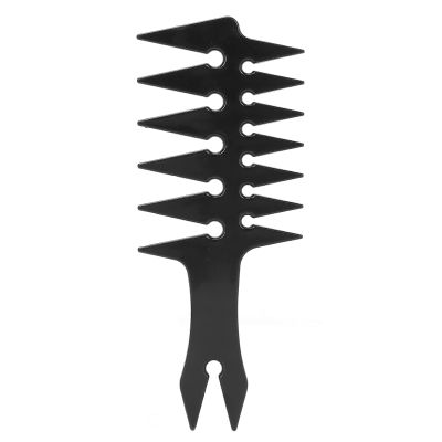 Double-Sided Wide-Tooth Hair Comb for Men, Retro Plastic Comb for Tangle-Free Hair, Portable Styling Comb for All Hair Types (Black)