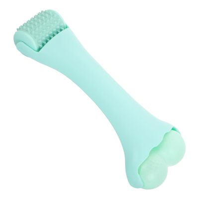 Handheld Double-Head Facial Roller in Green for Skincare