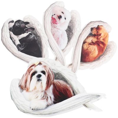 Amosfun 4-Pack DIY Dog Motif Acrylic Keychains