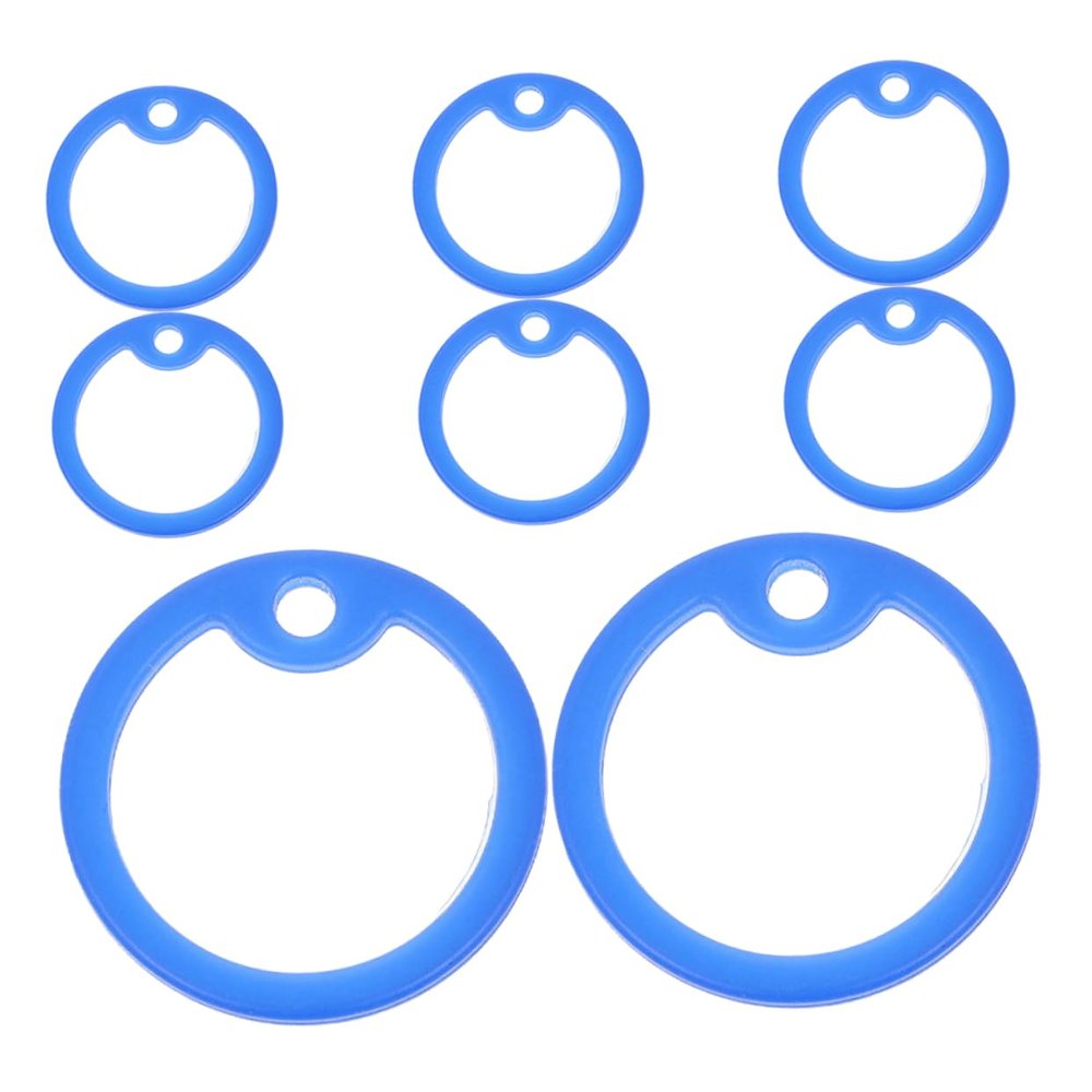 YARNOW 8-Pack Blue Silicone Dog Tag Covers