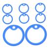 YARNOW 8-Pack Blue Silicone Dog Tag Covers view 1