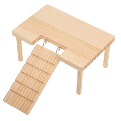 Wooden Hamster Platform with Ramp