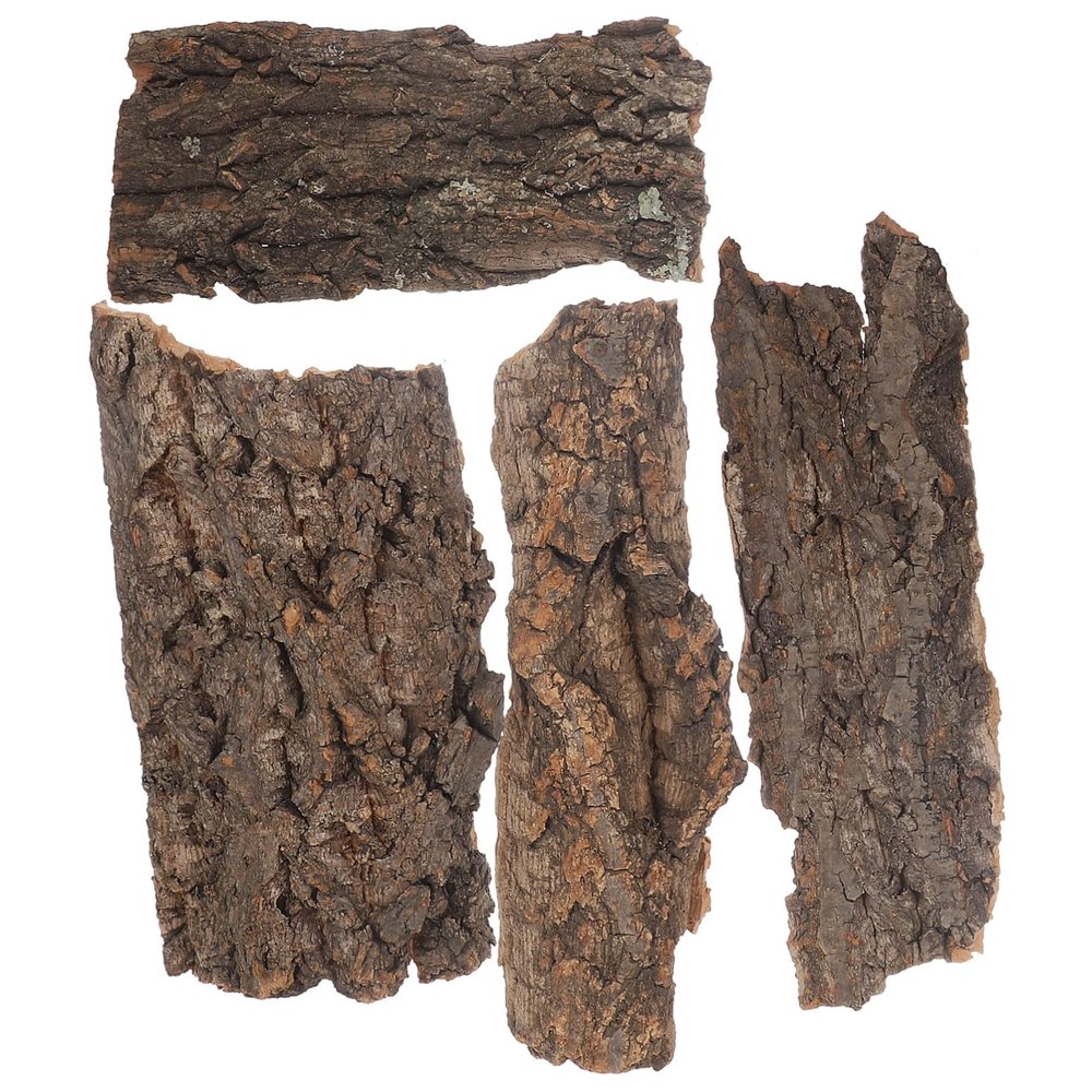 4-Piece Reptile Cork Bark Decoration