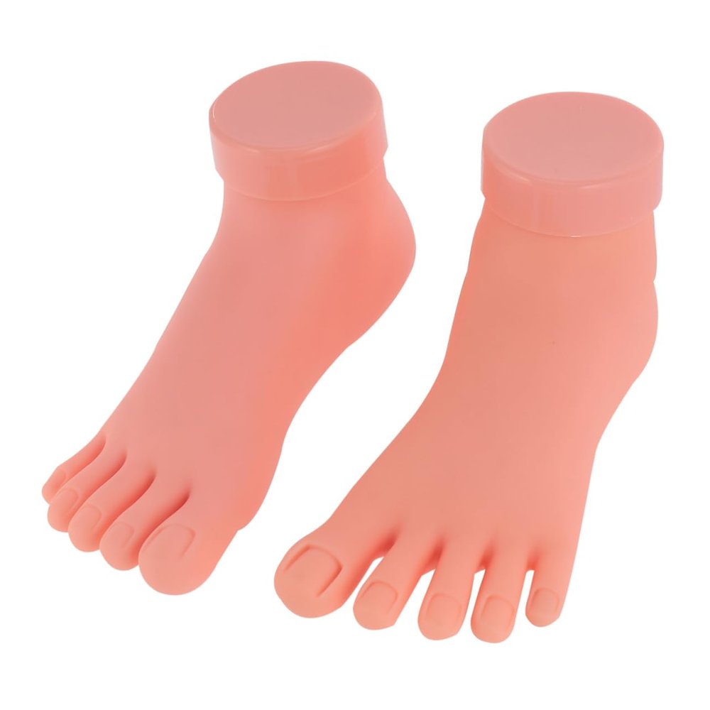Toe Model for Nail Art Practice, Silicone Gel, 2 Pieces
