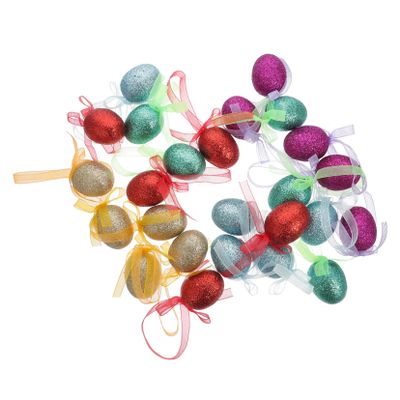 IMIKEYA 25-Piece Lightweight Foam Easter Egg Hanging Decorations