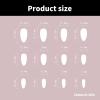 SueaLe 24-Piece White French Tip Almond Acrylic Nails with 3D Bows and Flowers view 4