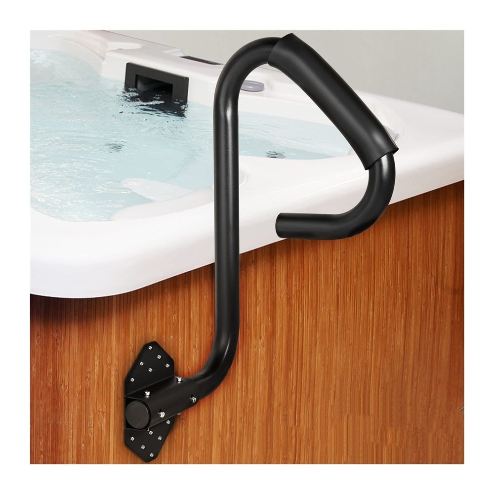 XFYESL Whirlpool Tub Handrail, Stainless Steel SPA Safety Rail with Rubber Grip, 119.4 x 48 cm
