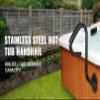 XFYESL Whirlpool Tub Handrail, Stainless Steel SPA Safety Rail with Rubber Grip, 119.4 x 48 cm view 3