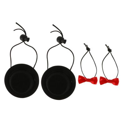 HAPINARY 2-Piece Pet Hat and Bow Tie Set