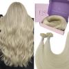 Fshine Human Hair Extensions Bondings Platinum Blonde 55 cm 50 g view 1