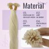 Fshine Human Hair Extensions Bondings Platinum Blonde 55 cm 50 g view 4
