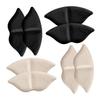 NULYLU 4-Pair Adhesive Heel Protectors for High Heels, Anti-Slip, Breathable, Skin-Tone view 1