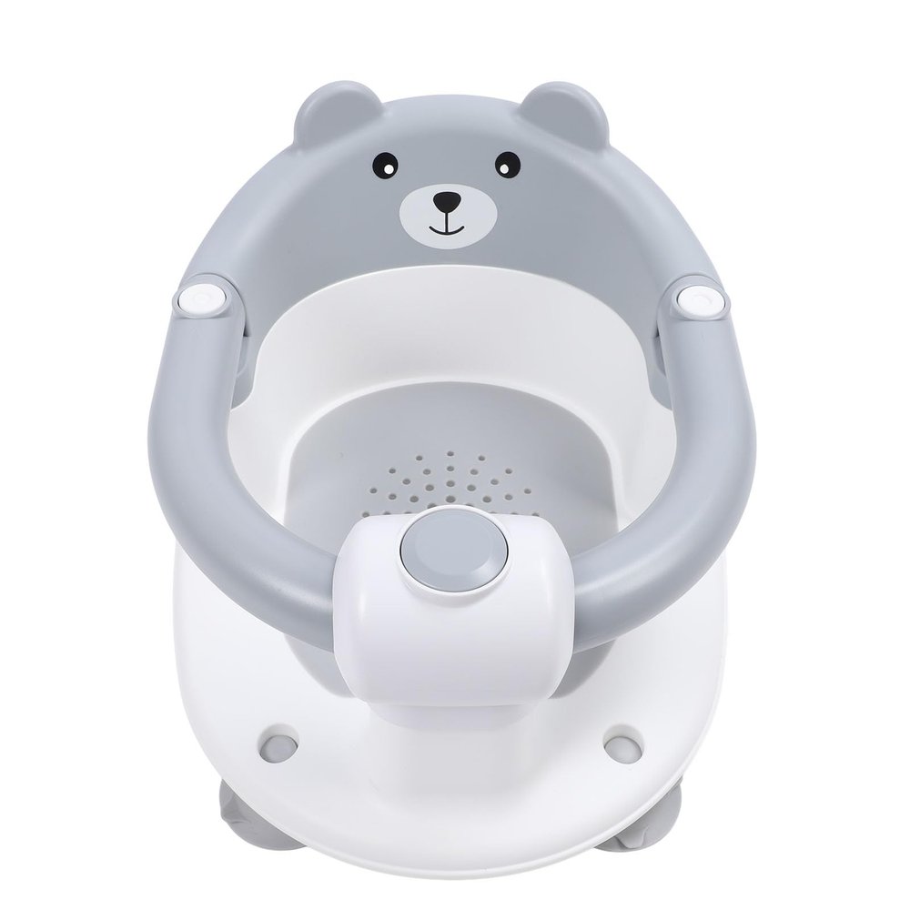 Baby Bath Seat, Non-Slip Sit-Up Bath Chair, Gray