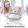 Baby Bath Seat, Non-Slip Sit-Up Bath Chair, Gray view 4