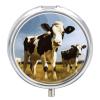Round Pill Organizer with Cute Cow Design view 1