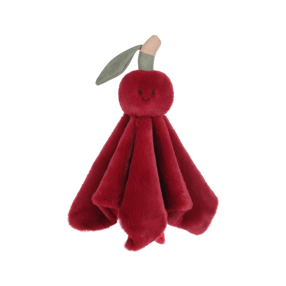 Apricot Lamb Cherry Lovey Plush Comfort Blanket 35 x 35 cm