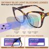 SKYWAY Oversized Reading Glasses for Women, Square Cat-Eye Blue-Light-Blocking Computer Glasses, Tortoiseshell, 1.0 view 3