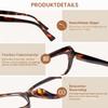 SKYWAY Oversized Reading Glasses for Women, Square Cat-Eye Blue-Light-Blocking Computer Glasses, Tortoiseshell, 1.0 view 4
