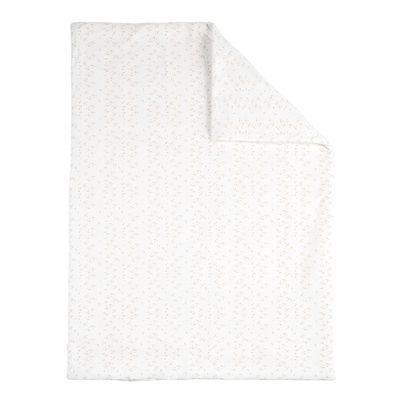 Nattou Baby Cuddle Blanket, Cotton and Polyester, Approx. 135 cm, Flo, Oli & Ernest, White